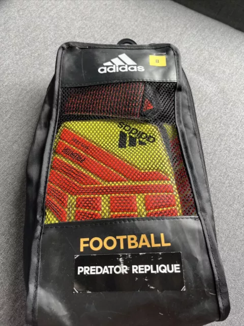 Adidas Football Predator Replique Gloves White, Yellow and Orange Neon Size 9