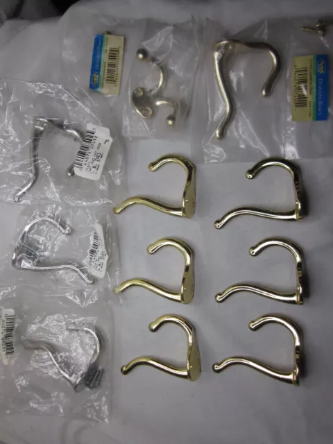 11 hooks lot coat & hat hook Ives Schlage Designer Basics mixed lot