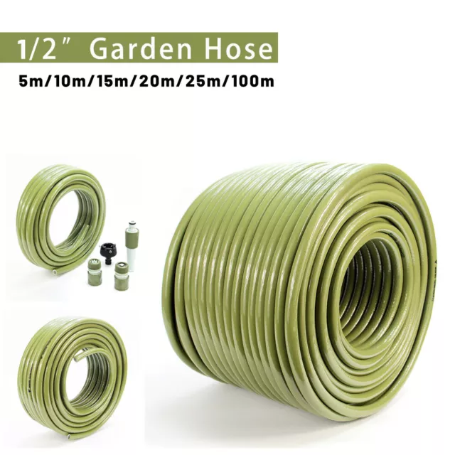 1/2"/12mm Dia Garden Hose Set Water Pipe Outdoor 3-Layer 5M 10M 15M 20M