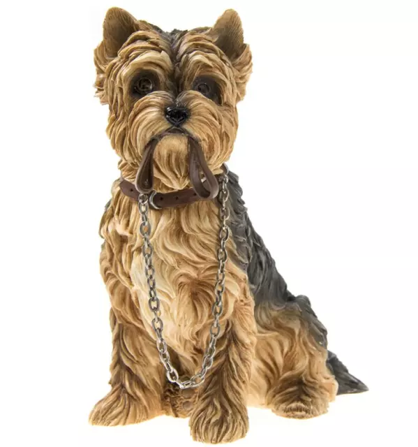 Walkies Yorkshire Terrier Ornament Figurine - Sitting Walkies Yorkie Dog Statue