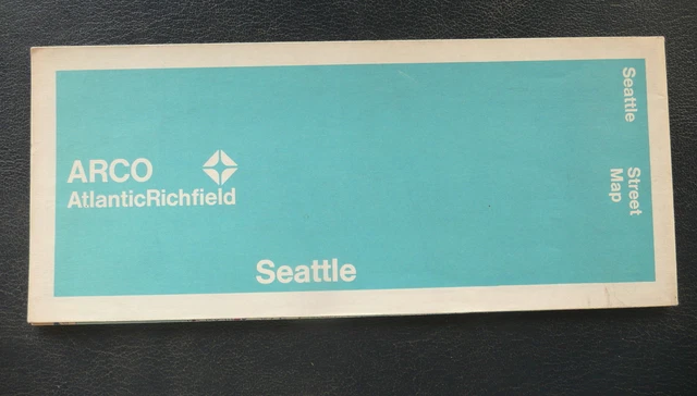 1970 Seattle street  map ARCO gas oil Woodinville Redmond Renton Bellevue