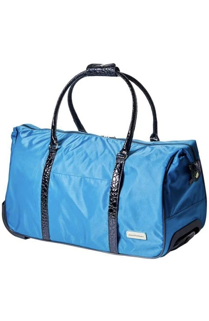 Samantha Brown Wheeled Nylon Weekender - Lightweight - Teal 3