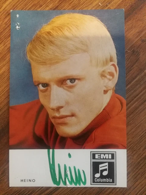 HEINO Signed Card EMI Promo German Singer Autograph 2