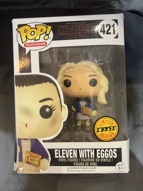 Funko Pop  Stranger Things 421 Eleven with Eggos Chase Damaged Box