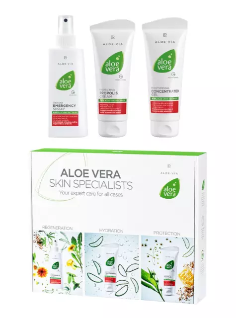 LR - Aloe VIA  -Aloe Vera Special Care Box Emergency Spray, Propolis Creme, Gel