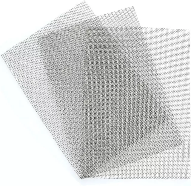 Grille Métallique Maille Toile Inox 10 Mesh  3PCS Tissu De Treillis Métallique 3