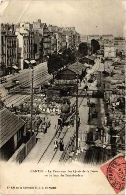 CPA NANTES - Le Panorama des Quais de la Fosse vu du haut du (222682)