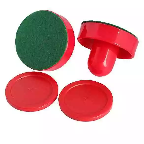 UN3F 2Pcs 75mm Air Hockey Tisch Filz Pusher mit 2 Stück 63mm Puck Mallet Goalies