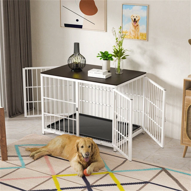 EXTRA LARGE HEAVYDUTY Dog Crate Furniture End Table Three Door