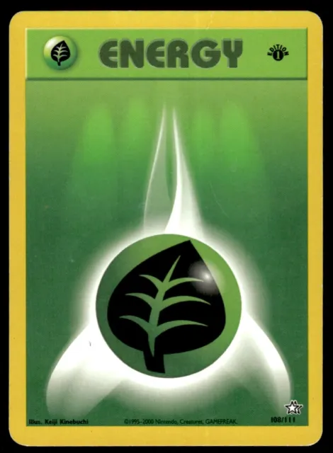 2000 Neo -  Genesis 1st edition Grass Energy No Rarity #129
