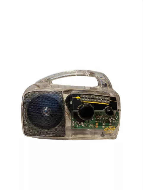 Self Powered AM/FM Radio Solar & Crank Clear See Through Prison Freeplay Self Powered AM/FM Radio Solar & Crank Clear See Through Prison Freeplay