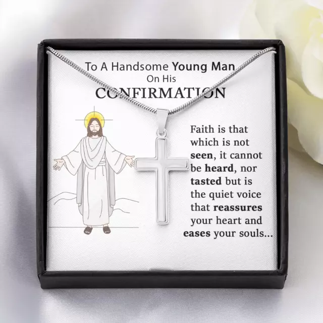 Communion Gifts for Boys, Catholic Confirmation Gifts for Men Necklace 2