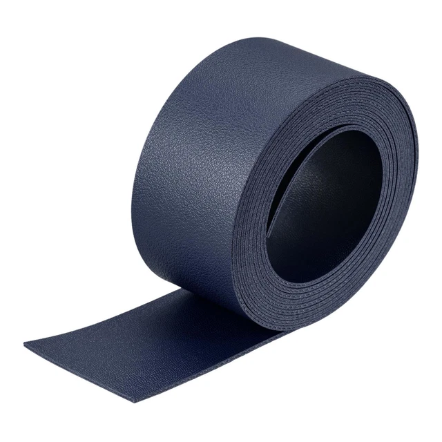 Imitación Cuero Tira Cuero Correa Doble Cara 200cm x 4cm Azul Marino para DIY