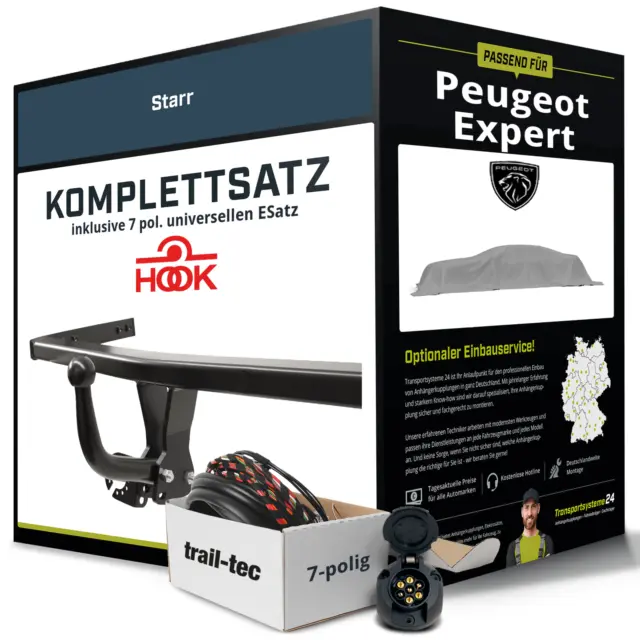 Anhängerkupplung starr für PEUGEOT Expert +E-Satz Kit NEU AHK