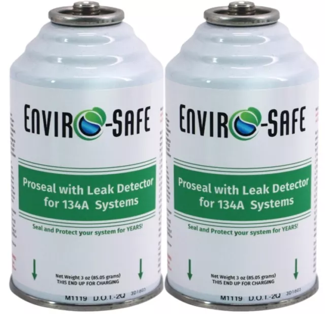 R 134a Leak Sealant, Pro Seal, Stop Leak w/ R 134a Leak Detector Dye - 2 Cans