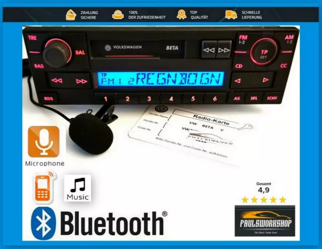 Radio Beta V Integrierte Bluetooth + MIC Freisprecheinrichtung Alpha Gamma VW