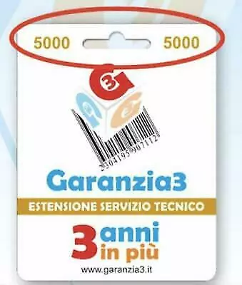 Garanzia3 Gr3-5000 Estensione Garanzia Servizio Tecnico 3 Anni Massimale 5000€