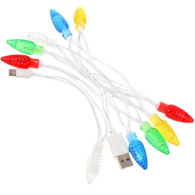 Lichtschnur-Datenkabel Telefon Ladeleitung C9 Weihnachtslichterkette Black