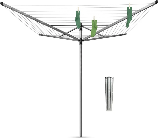 BRABANTIA LIFTOMATIC LARGE Rotary Airer Washing Line Metal 60m +cover