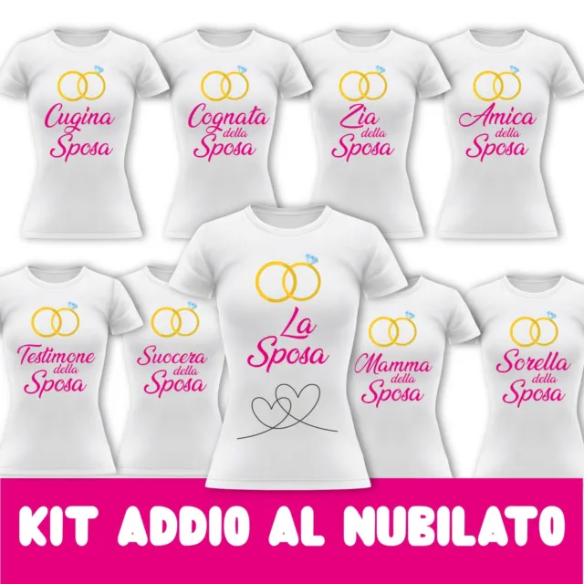 Maglietta donna kit addio al nubilato sposa matrimonio t-shirt divertente bride