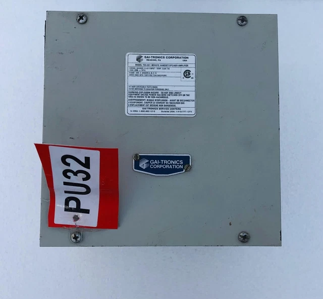 GAI-TRONICS 723-001 Remoto Cornetta/Altoparlante Ampplificatore 120 VAC Con #6