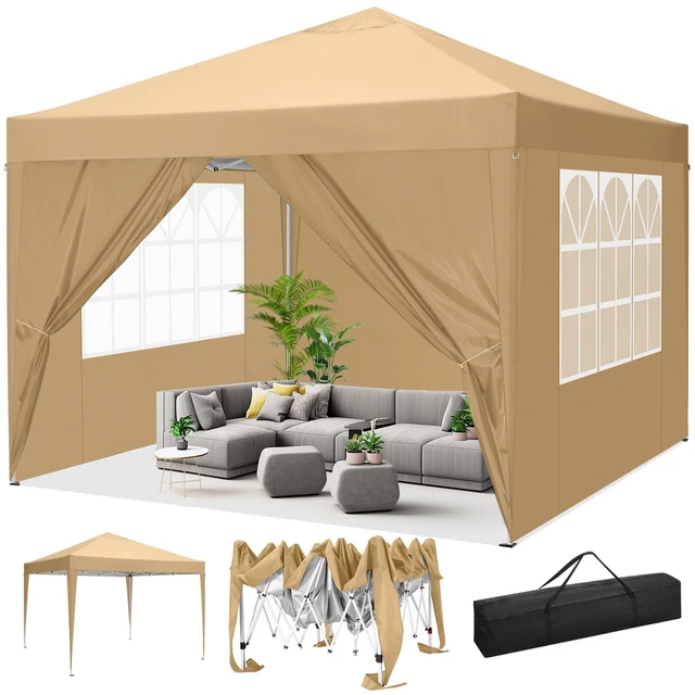 3x3 Pavillion Faltpavillon Wasserdicht UV Gartenzelt Festzelt Partyzelt Bierzelt