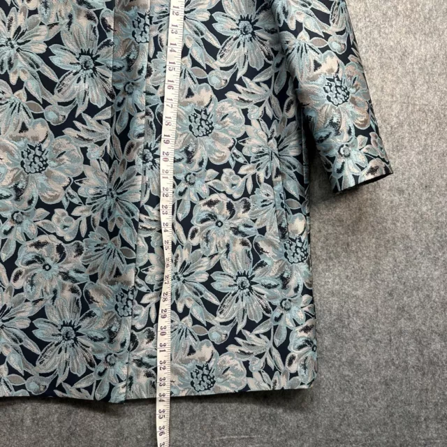 MAX MARA STUDIO Osaka Polyester Floral Long 3/4 Sleeve Womens Coat UK 8 ...