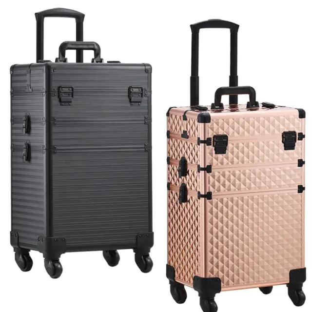Large Make Up Travel Storage Box Cosmetic Beauty Aluminium Vanity Case Organiser