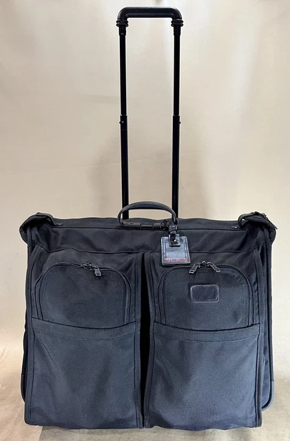 Preowned TUMI Black Ballistic Nylon Wheeled Rolling Garment Bag Luggage 2231D3