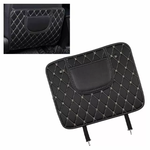 Seat Back Protector Mat Cover Pad Cushion Anti-kick Storage Bag for Car