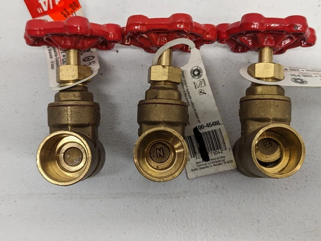 Proline Series 3/4 in Gate Valve 200 psi, 100-404NL - Set of 3