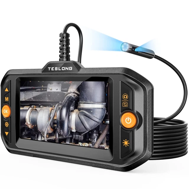 Dual Lens Endoscope Camera with Light,  Mechanic Borescope Inspection Camera wit
