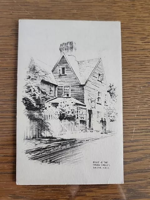 House of Seven Gables Salem Mass. Vintage Antique Postcard 1947