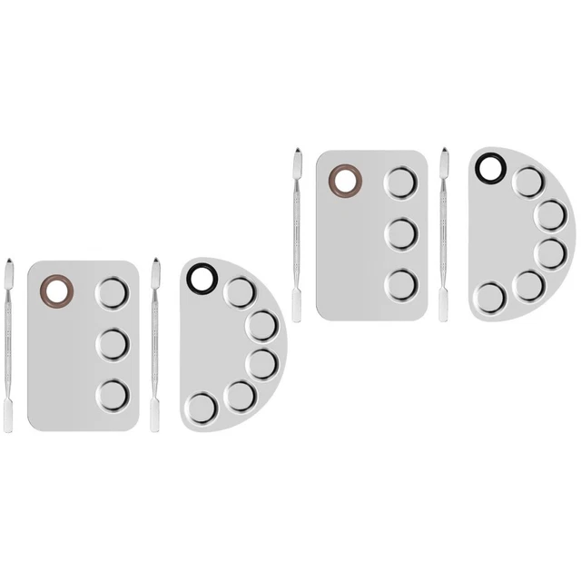 8 Pcs Painting Palettes Makeup Pallete Stainless Steel Nail Scraper