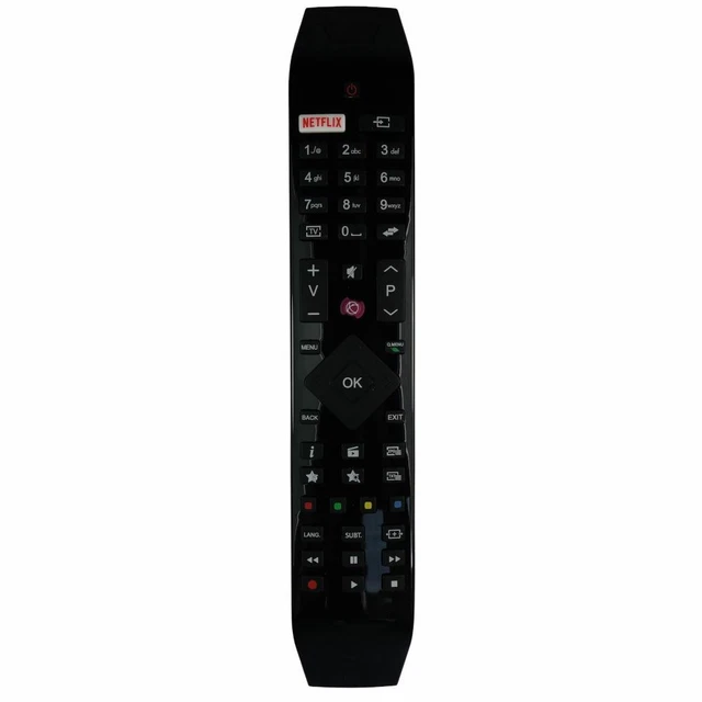Télécommande TV Hitachi Blanche Authentique - Modèle Compatible 43F501HK5000, Neuve Sous Emballage