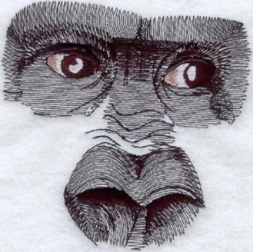 Embroidered Long-Sleeved T-Shirt - Gorilla Eyes M1280 Sizes S - XXL