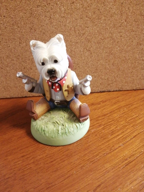 West Highland Terrier "Cowboy" Dog Figure.