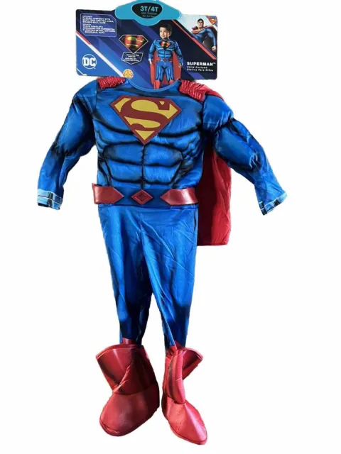 Rubies Toddler Boys Superman Halloween Costume Size 3T-4T Superhero DC