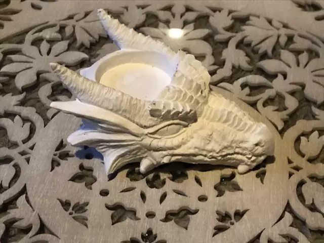 Dragon Head Latex Mould to Create Tealight Candle Holder Concrete or Plaster