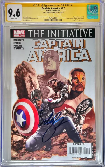Sebastian Stan Signed CGC Signature Series Graded 9.6 Marvel Captain America #27
