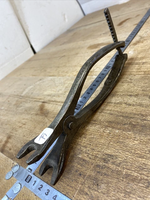 Ancienne Cisaille à Tôle – Pince Coupante Signée – Outil De Métier Vintage