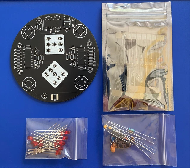 Electronics Soldering Practice Circuit Board Kit - Double Electronic Dice