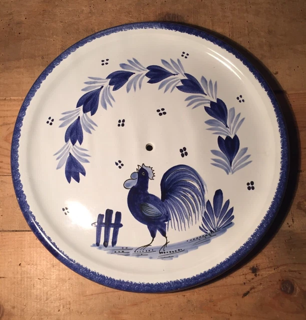 Plateau À Fromage Céramique Quimper HB Décor Au Coq Diamètre 28 Cm