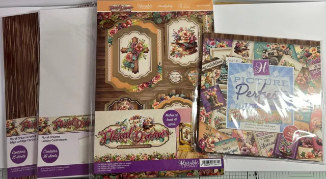 Hunkydory Floral Dreams Luxury Topper Collection +Inserts +Foiled Card+Paper Pad
