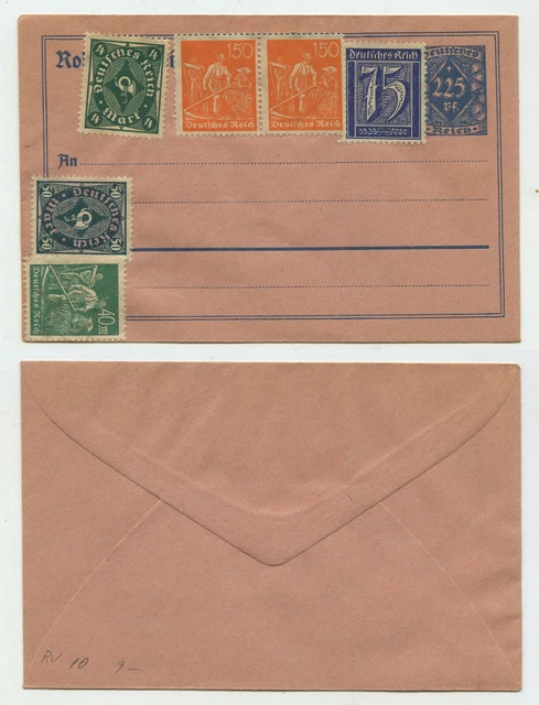 94780 - Ganzsache RU 10 - ZuF - Rohrpost-Umschlag - ungebraucht