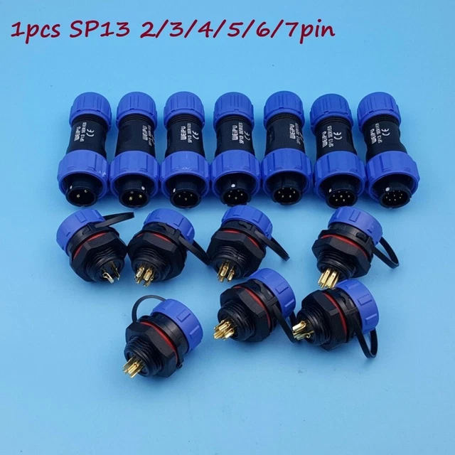 SP13 Series Connector Easy to Install 2 Pin Rated 5 25A Waterproof IP68
