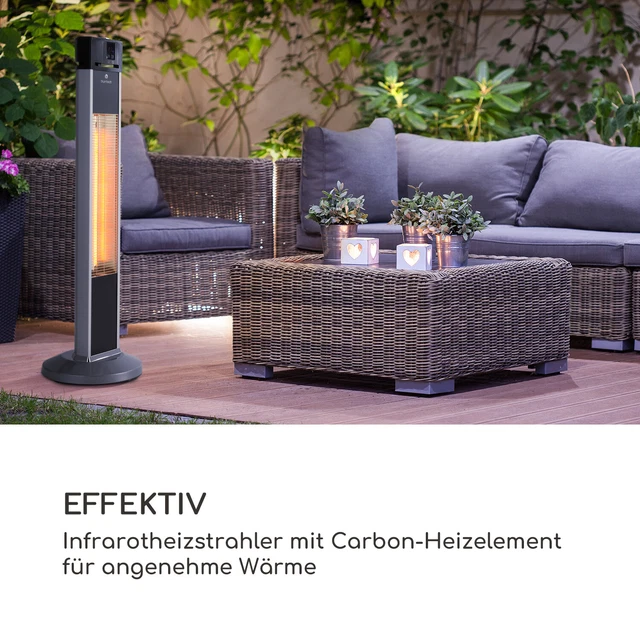 Infrarot Heizstrahler Terrasse 2000 W elektrische Infrarotheizung Standgerät 3