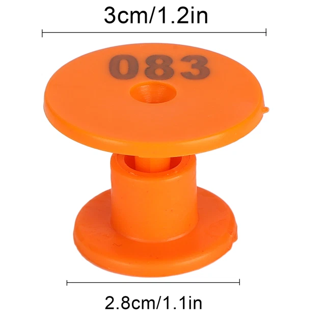 200PCS Thickened Sheep Ear Tag Number Marker Identification Card Information Muf