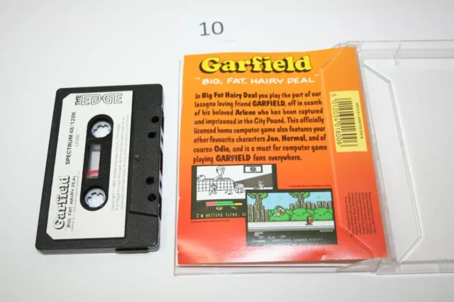 ZX Spectrum Doppelkoffer Spielband - Garfield - Big Fat Hairy Deal The Edge Sehr guter Zustand 2