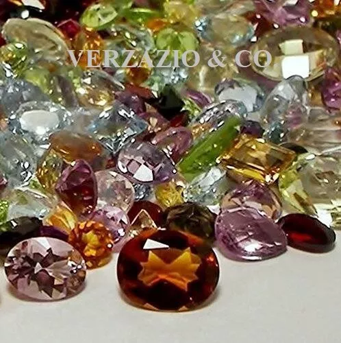 100+ Ct Mix Lot Loose Faceted Natural Gemstones Mixed Gems Wholesale Loose Gem